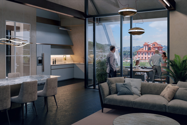 Penthouse s privátním wellness - Praha 7, Troja