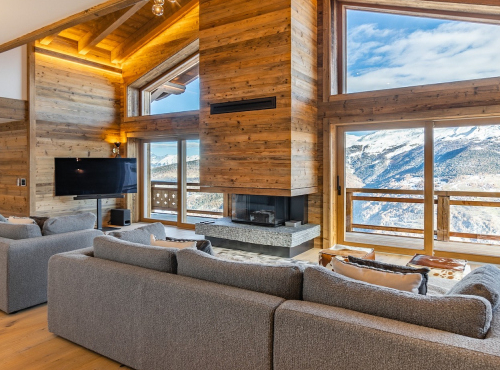 Zahraniční nemovitosti - Moderní chalet s dechberoucími výhledy,  Švýcarsko - Hérémence