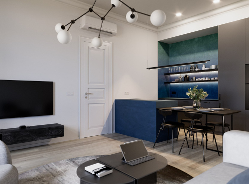 Sale - Bright 4+kk apartment, Prague 10 - Vršovice