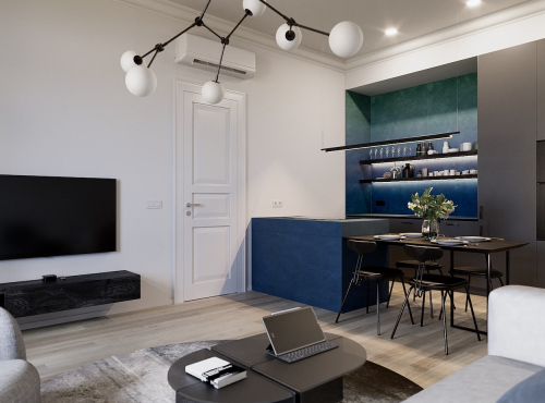 Sale - Elegant 2+kk apartment, Prague 10 - Vršovice