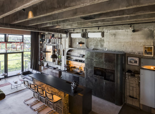 Prodej - Moderní loftový byt s autovýtahem, Praha 12 - Modřany