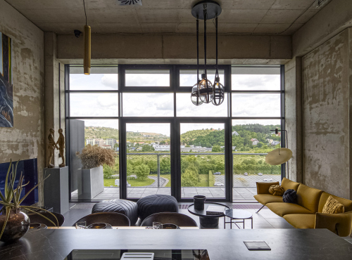 Sale - Stylish loft in the Vanguard residence, Prague 12 - Modřany