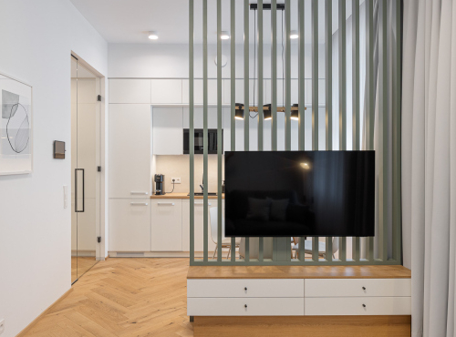 Modern 1+kk apartment in Sovova Residence, Prague 8 – Karlín