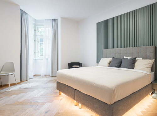 Pronájem - Moderní byt 2+kk v Rezidenci Sovova, Praha 8 – Karlín