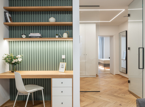 Pronájem - Moderní byt 2+kk v Rezidenci Sovova, Praha 8 – Karlín