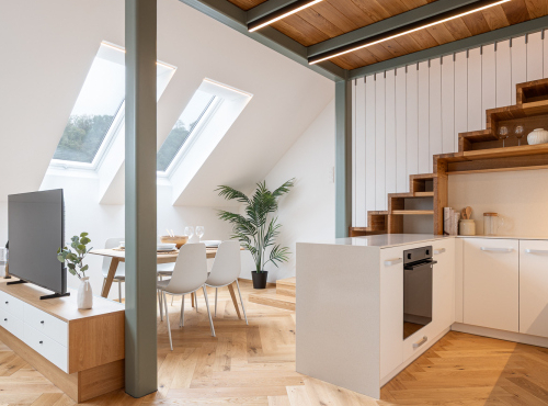 Duplex 4+kk apartment in Sovova Residence, Prague 8 – Karlín