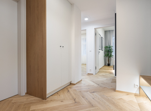 Pronájem - Mezonetový byt 4+kk v Rezidenci Sovova, Praha 8 – Karlín