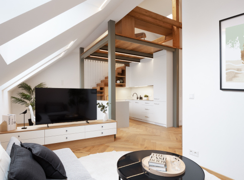 Duplex 4+kk apartment in Sovova Residence, Prague 8 – Karlín