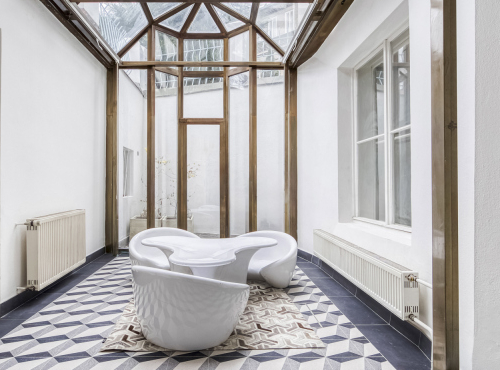 Office spaces  in a cubist villa, Prague 2 - Rašínovo nábřeží